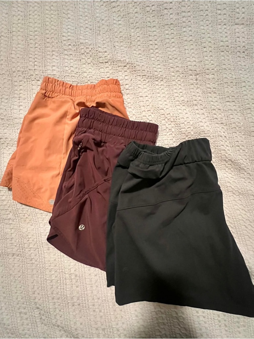 lululemon Calia Womens Athletic Shorts - Peach, Burgundy, Black